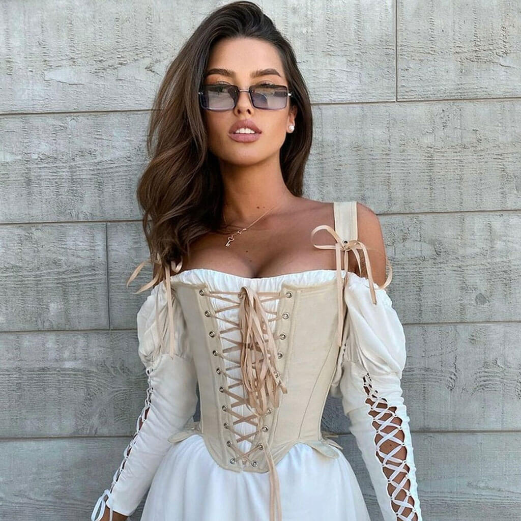 freeshipping-sale-fashion-style-dateoutfit-vintage-style-scalloped-edge-lace-up-boned-crop-corset-top-apricot