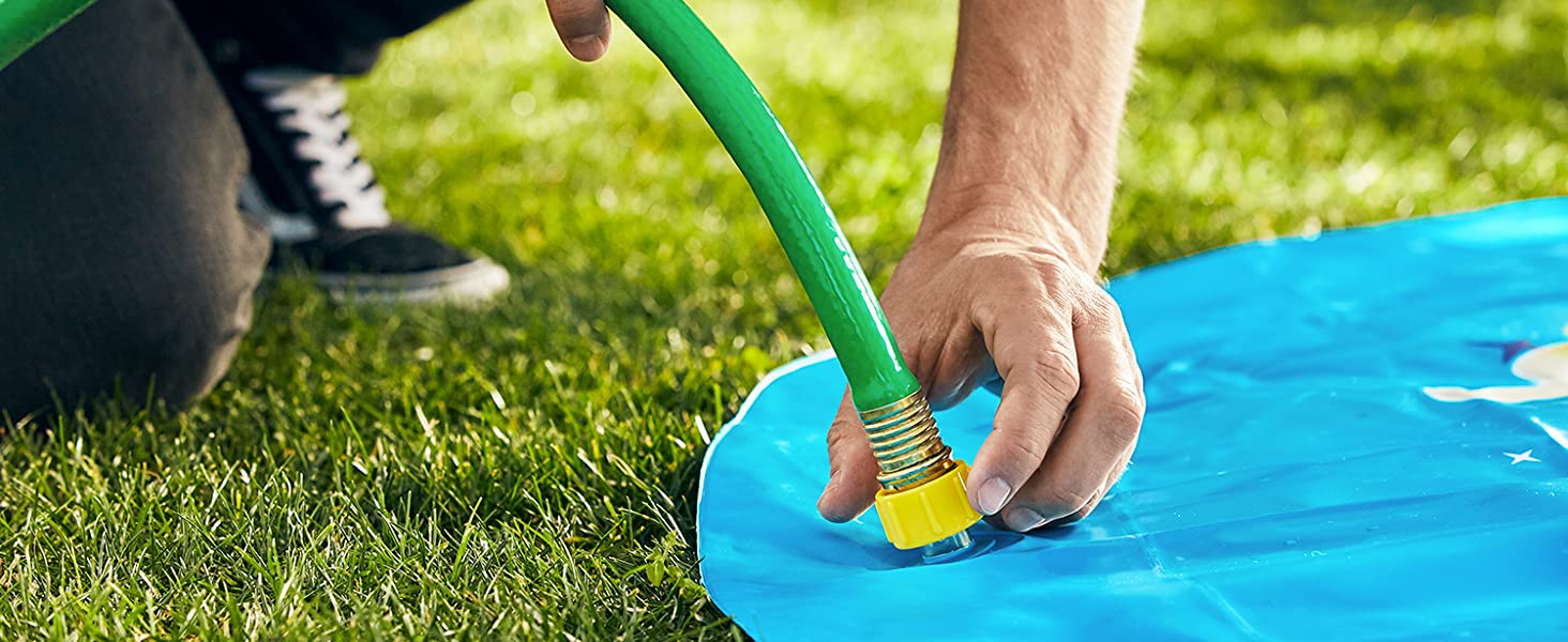 kids pool splash pad outside backyard kiddie pool sprinkler