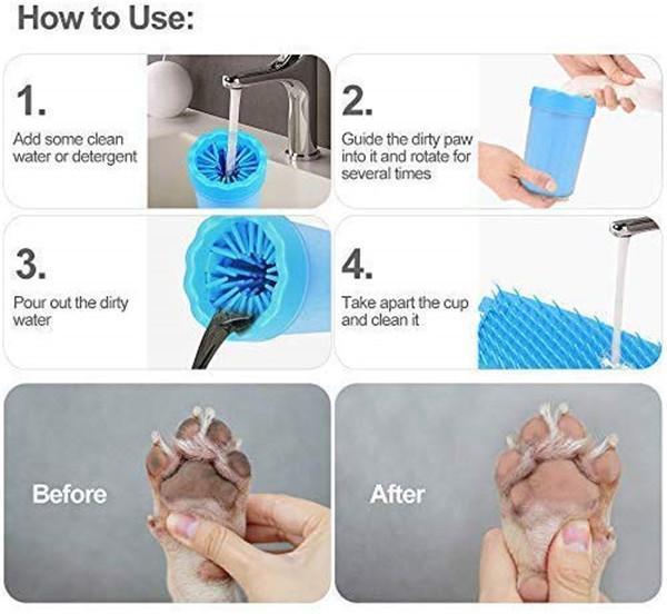 Pet foot wash cup