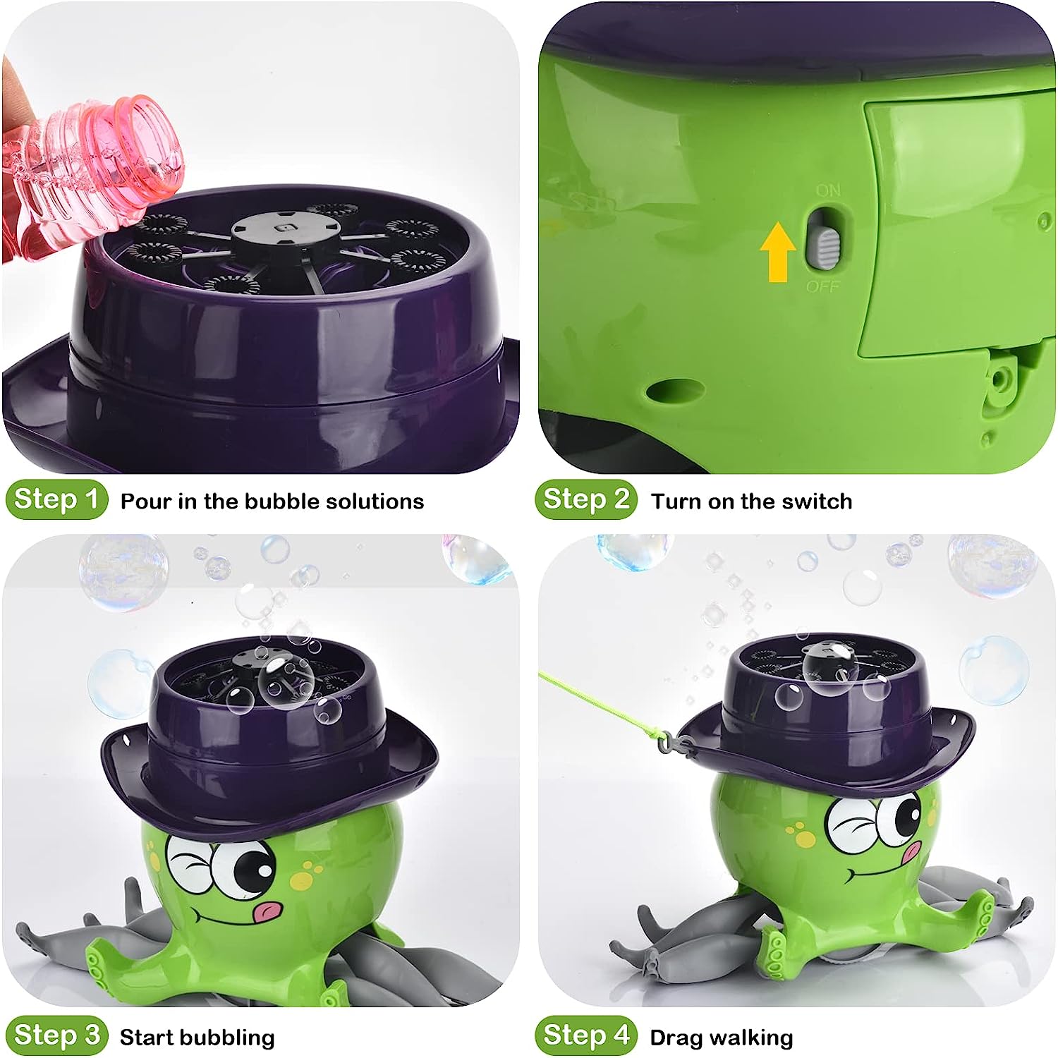 Octopus bubble machine