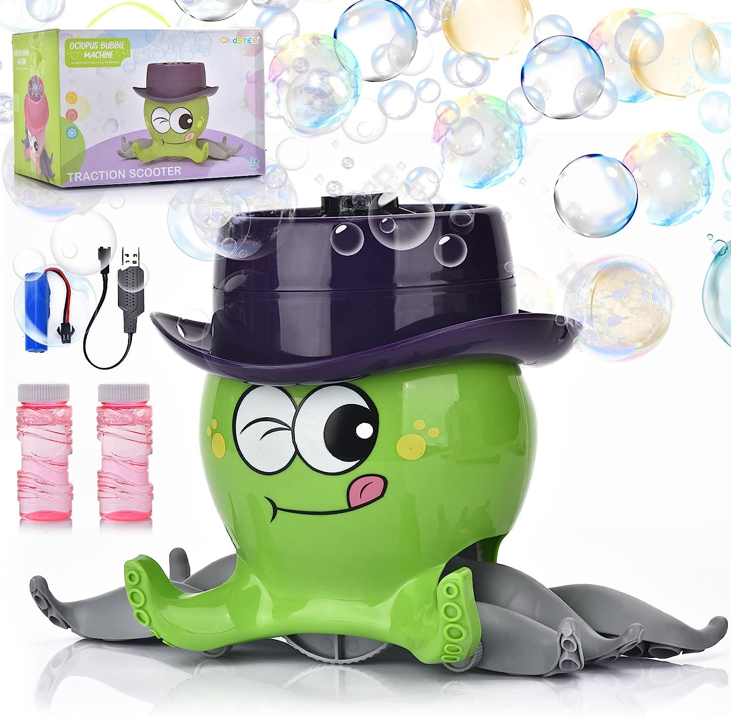 Octopus bubble machine