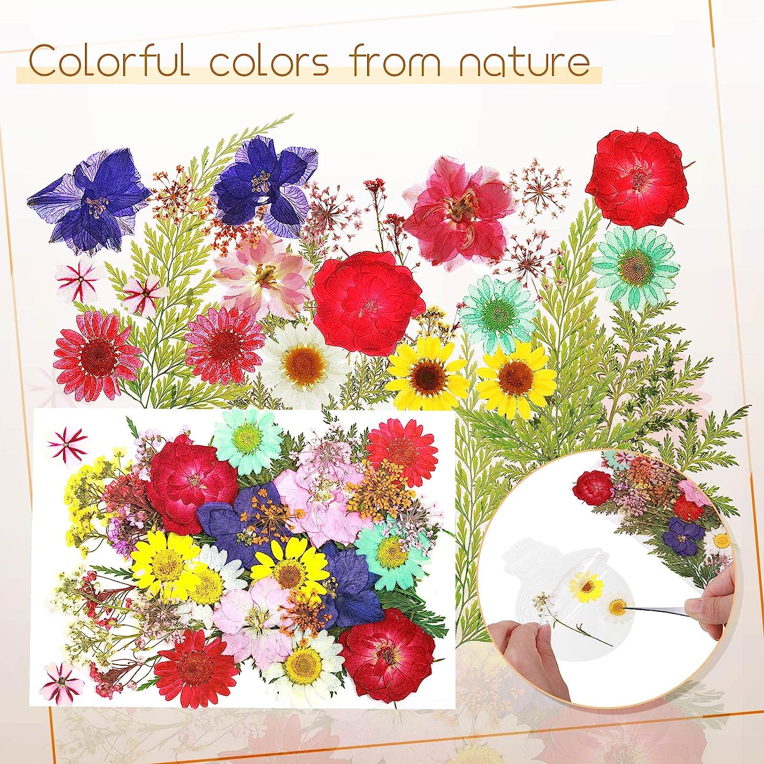 Dried flowers bookmarks