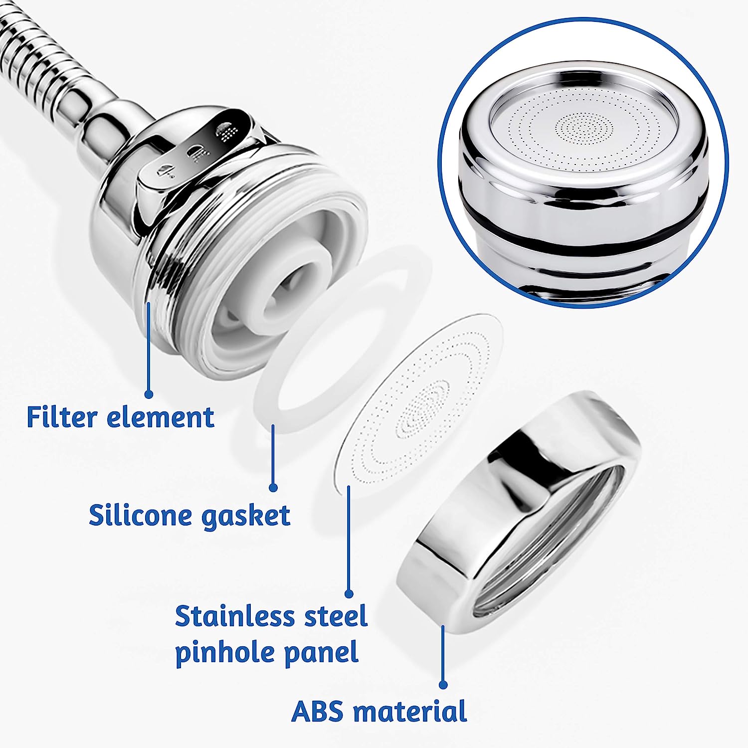 360° rotatable booster faucet