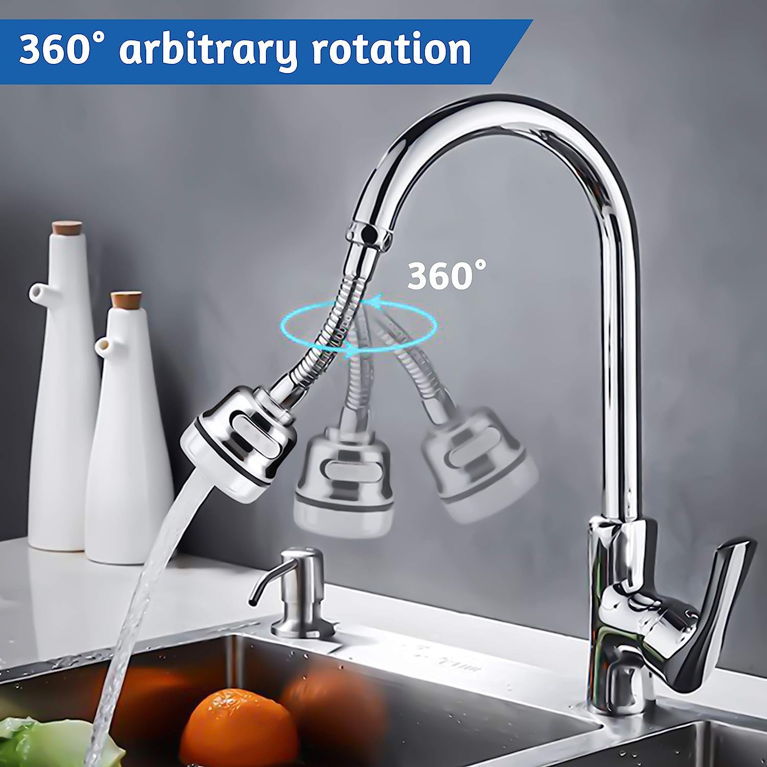360° rotatable booster faucet