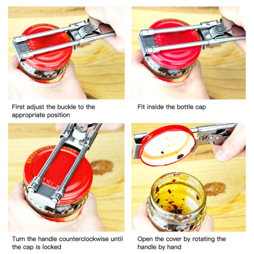 Adjustable can opener (Free keychain bottle opener)