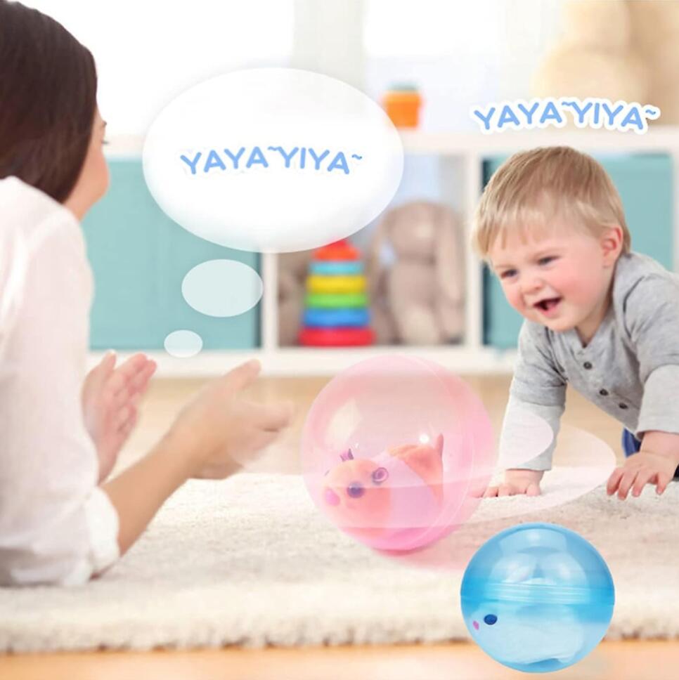 Electric bunny rolling ball toy