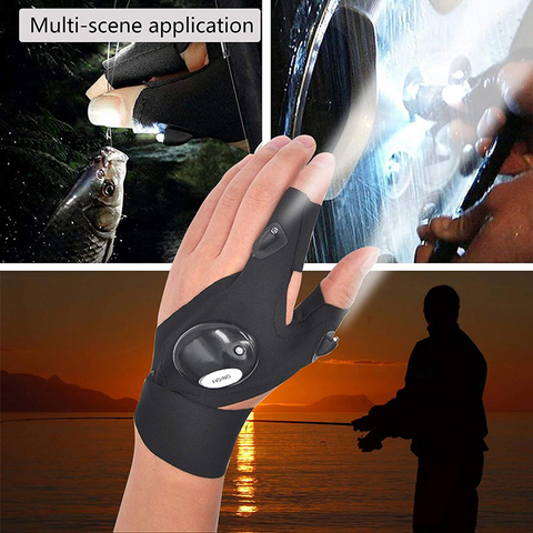 🔥Today's special offer🔥LED Flashlight Fingerless Glove 
