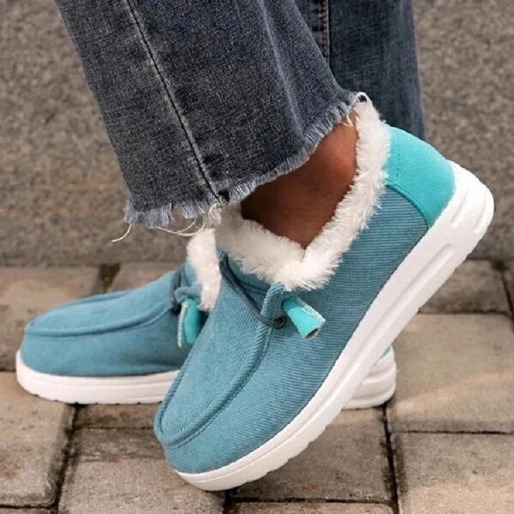 WOMEN‘S SOFT HEAD THICK BOTTOM ORTHOTIC ARCH SUPPORT WOOL THICK WARM COTTON SHOES