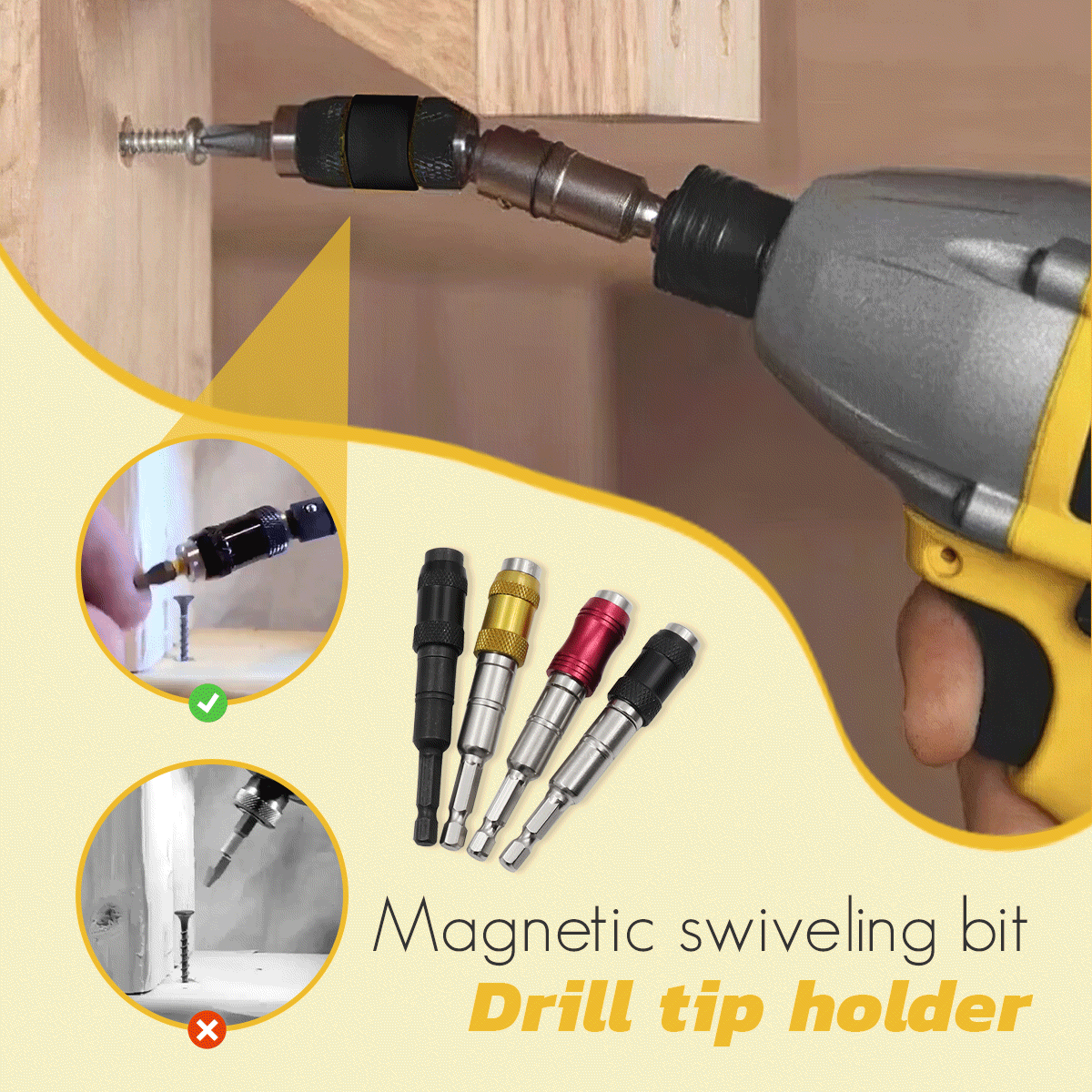 LAST DAY 70% OFF⚡MAGNETIC SWIVELING BIT TIP HOLDER
