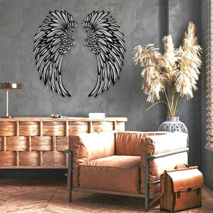 🔥Last Day 49% OFF🔥 1 Pair Angel Wings Metal Wallart Art With Led Lights 🎁
