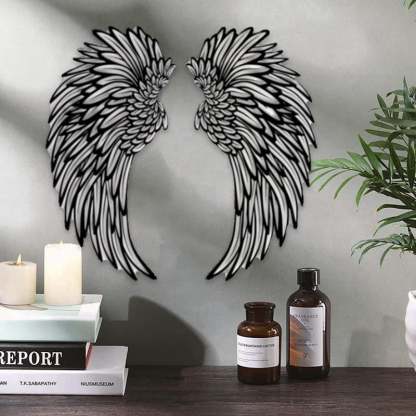🔥Last Day 49% OFF🔥 1 Pair Angel Wings Metal Wallart Art With Led Lights 🎁