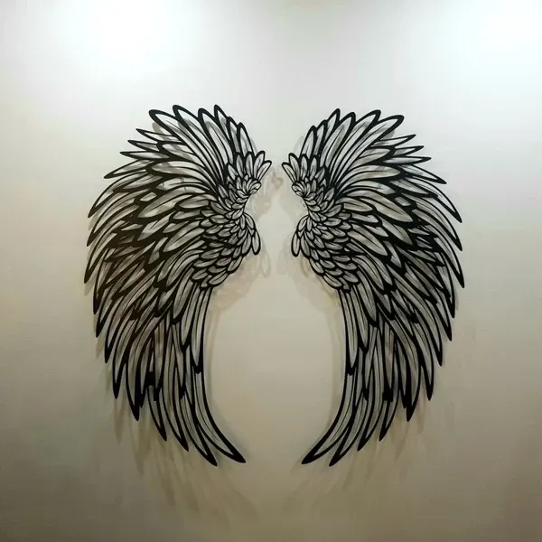 🔥Last Day 49% OFF🔥 1 Pair Angel Wings Metal Wallart Art With Led Lights 🎁