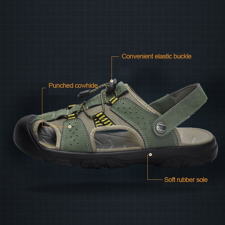 Men's Casual Sandals Leather Outdoor Water Shoe