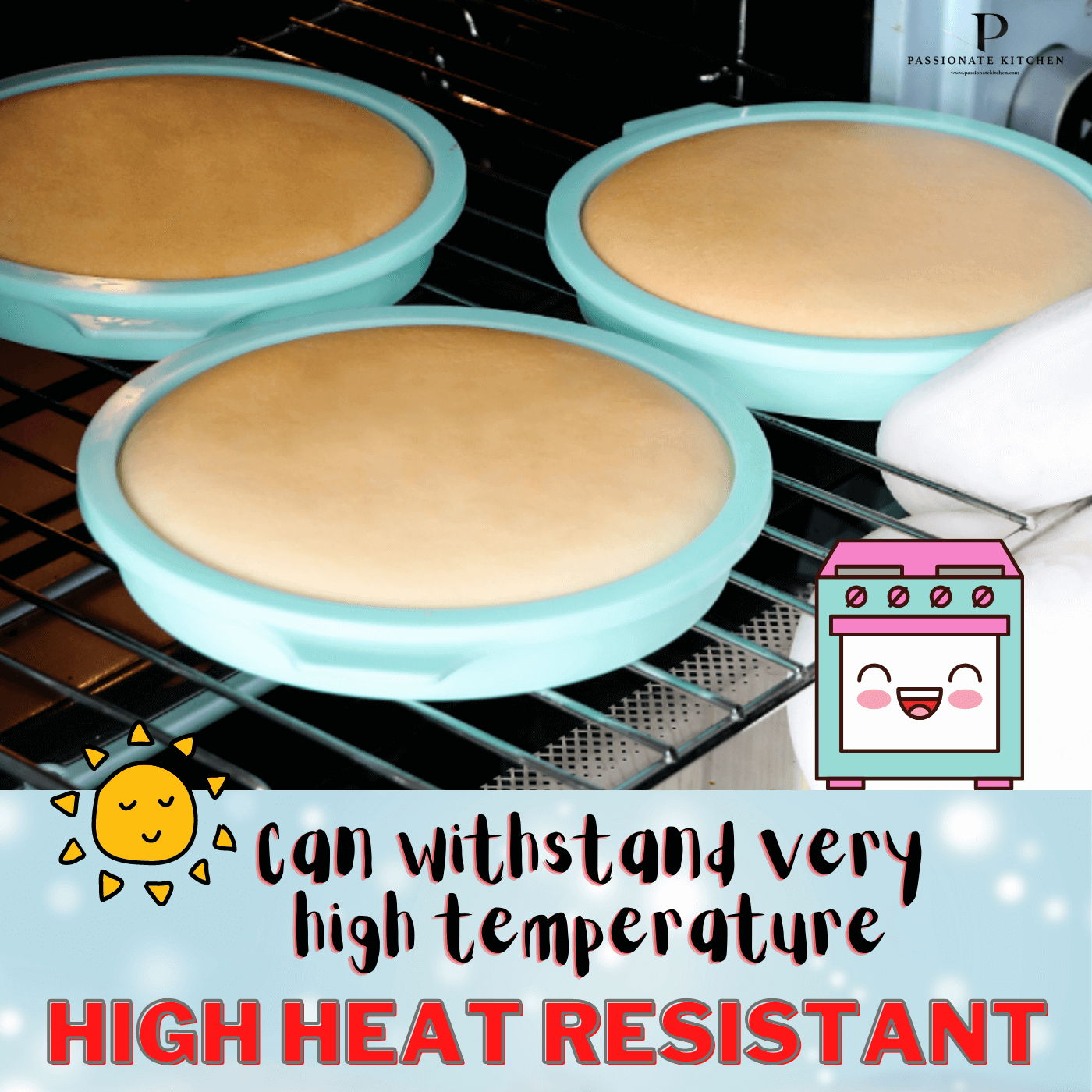 Best-Selling Non-Stick Easy Cake Layer Silicone Cake Molds!