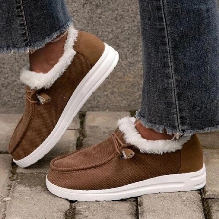 WOMEN‘S SOFT HEAD THICK BOTTOM ORTHOTIC ARCH SUPPORT WOOL THICK WARM COTTON SHOES