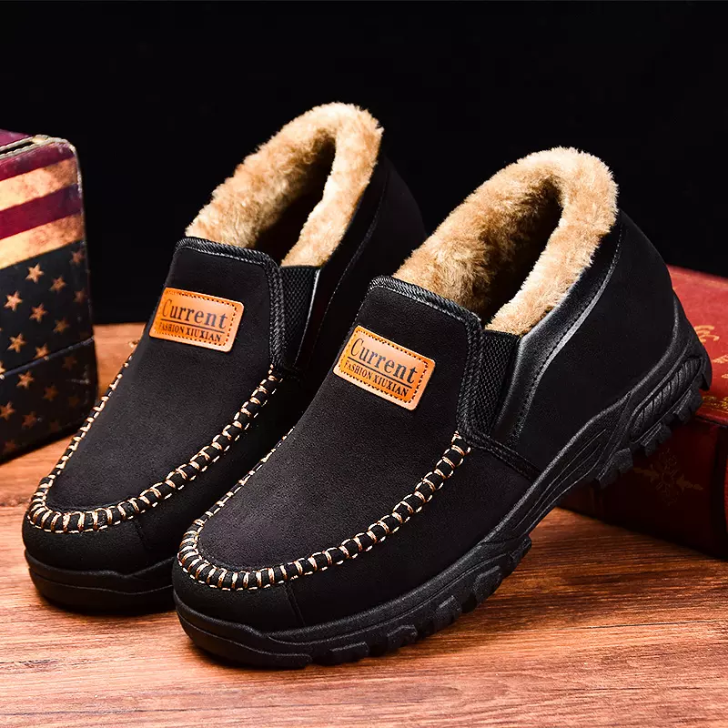 Men's Good arch support Outdoor Warm Lightweight Walking Slip On Sneakers