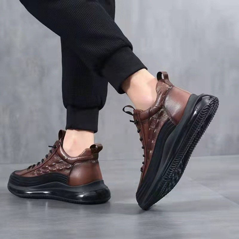 Men's Cowhide Sports Air Cushion Casual Shoes