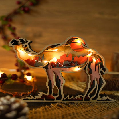 Elk Carving Handcraft Gift