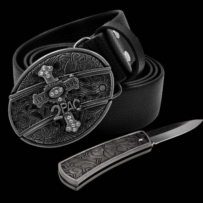 🔥LAST DAY 50% OFF🔥Fashion Punk Men's Genuine Leather Belt With Knife