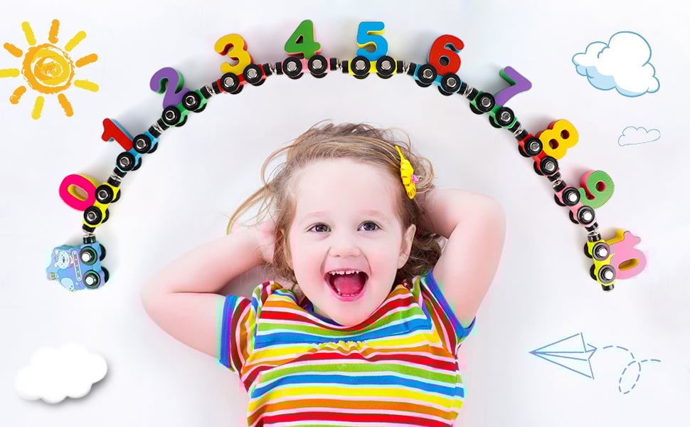 🔥Last Day Promotion 40% OFF - Numbers And Letters Magnetic Train Puzz