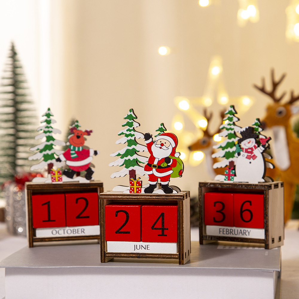 🤡New Arrivals 🎄Christmas Wooden DIY Countdown Calendar Ornament Gift🎁
