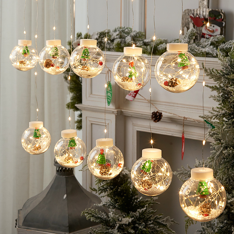 🌲 CHRISTMAS SPHERE CURTAIN ❄ FREE SHIPPING - ✅ TRENDING PRODUCT