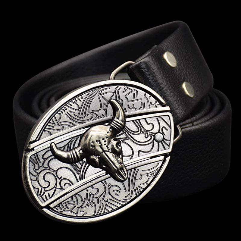 🔥LAST DAY 50% OFF🔥Fashion Punk Men's Genuine Leather Belt With Knife