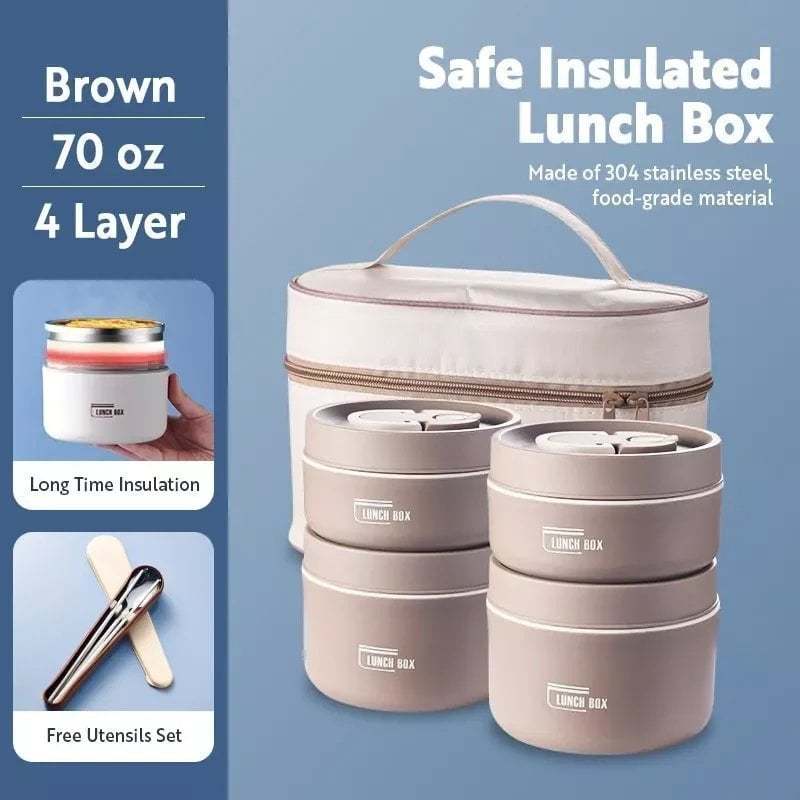 🔥LAST DAY DISCOUNT🔥SAVE 43🔥PORTABLE INSULATED LUNCH CONTAINER SET