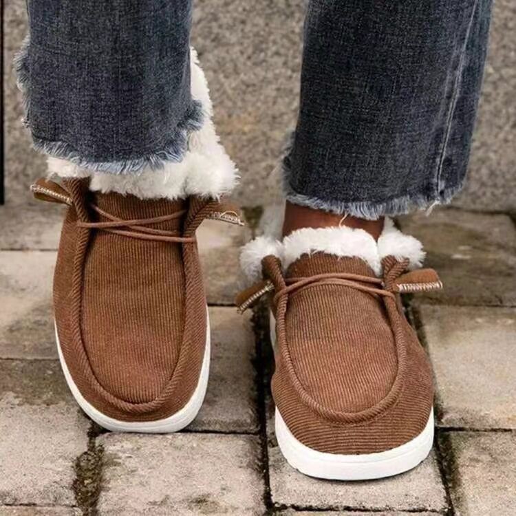 WOMEN‘S SOFT HEAD THICK BOTTOM ORTHOTIC ARCH SUPPORT WOOL THICK WARM COTTON SHOES