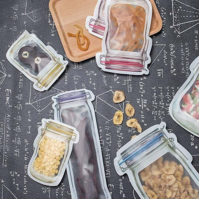 REUSABLE MASON BOTTLE ZIPLOCK BAGS