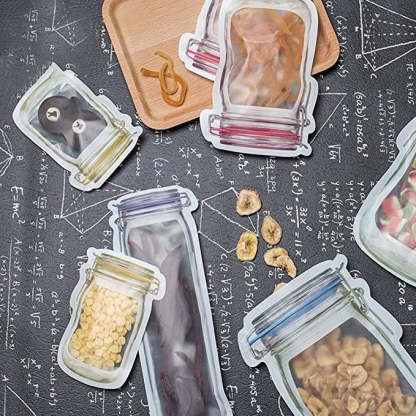 REUSABLE MASON BOTTLE ZIPLOCK BAGS