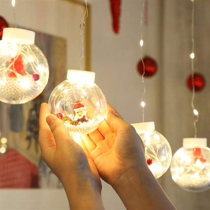 🌲 CHRISTMAS SPHERE CURTAIN ❄ FREE SHIPPING - ✅ TRENDING PRODUCT