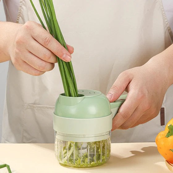 🔥Black Friday 49% OFF🔥 -4 IN 1 PORTABLE ELECTRIC VEGETABLE CUTTER SET