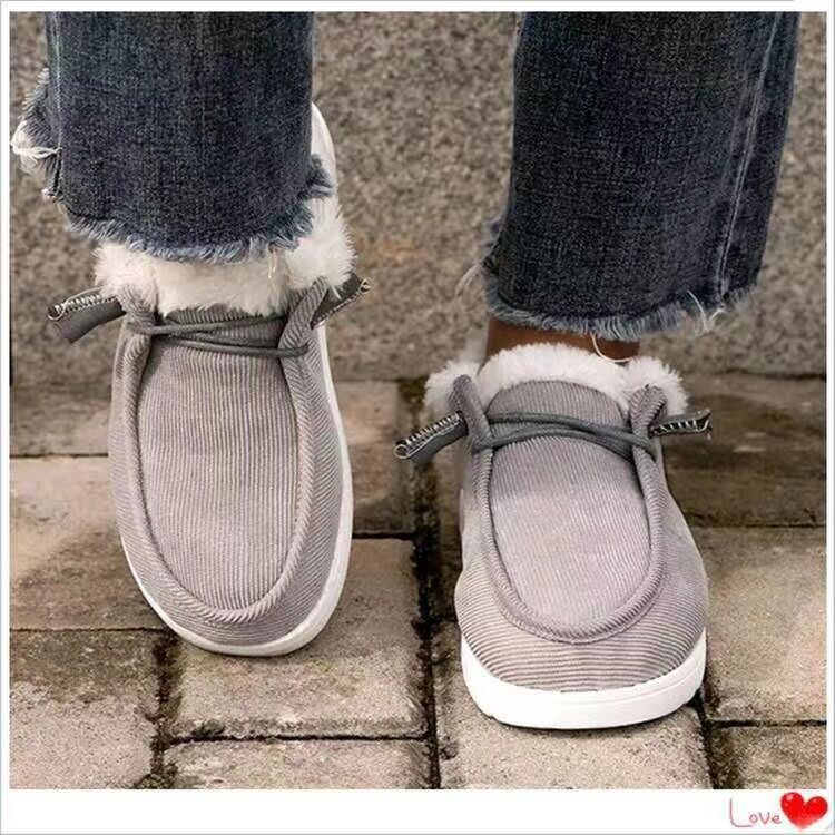 WOMEN‘S SOFT HEAD THICK BOTTOM ORTHOTIC ARCH SUPPORT WOOL THICK WARM COTTON SHOES