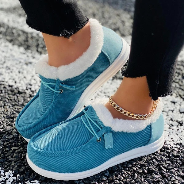 WOMEN‘S SOFT HEAD THICK BOTTOM ORTHOTIC ARCH SUPPORT WOOL THICK WARM COTTON SHOES