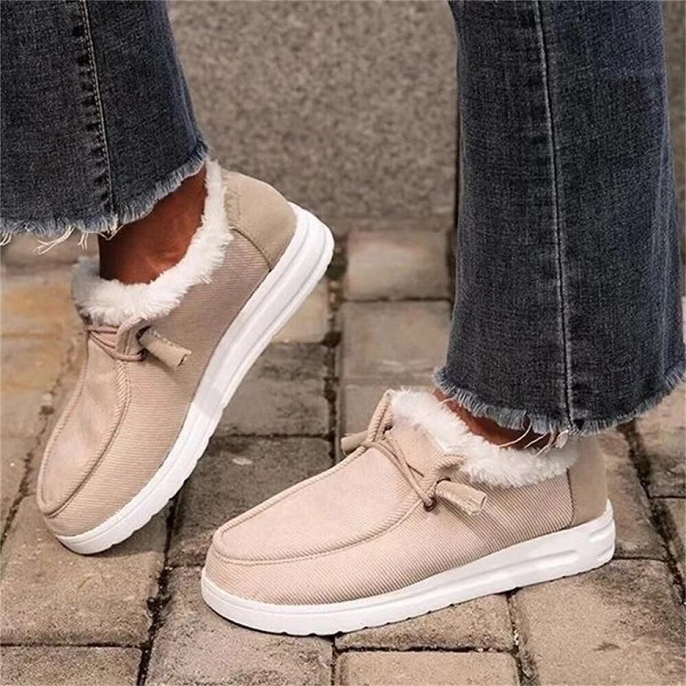 WOMEN‘S SOFT HEAD THICK BOTTOM ORTHOTIC ARCH SUPPORT WOOL THICK WARM COTTON SHOES