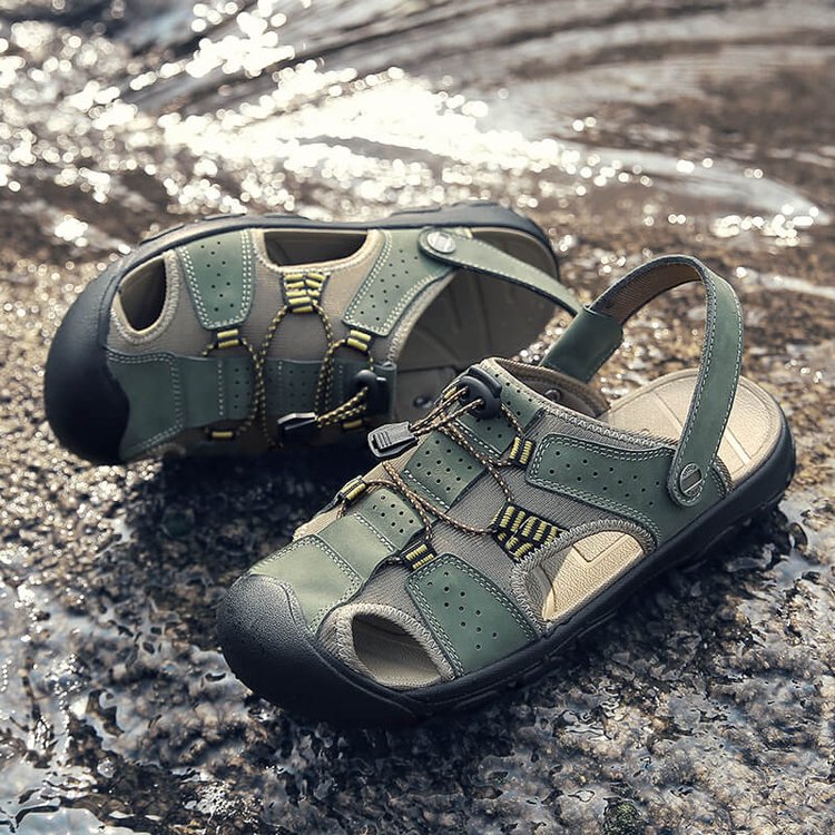 Men's Casual Sandals Leather Outdoor Water Shoe