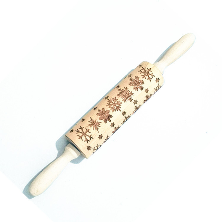CHRISTMAS EMBOSSING ROLLING PIN