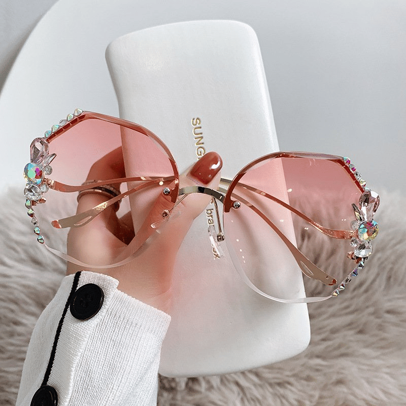 2023 Woman Rimless Diamond Sunglasses