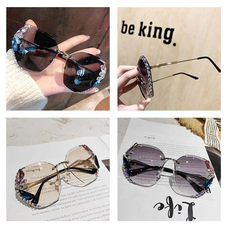 2023 Woman Rimless Diamond Sunglasses