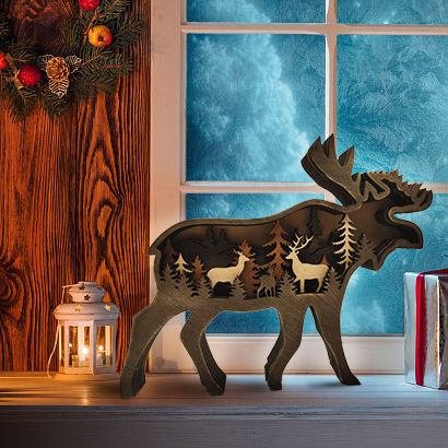 Elk Carving Handcraft Gift