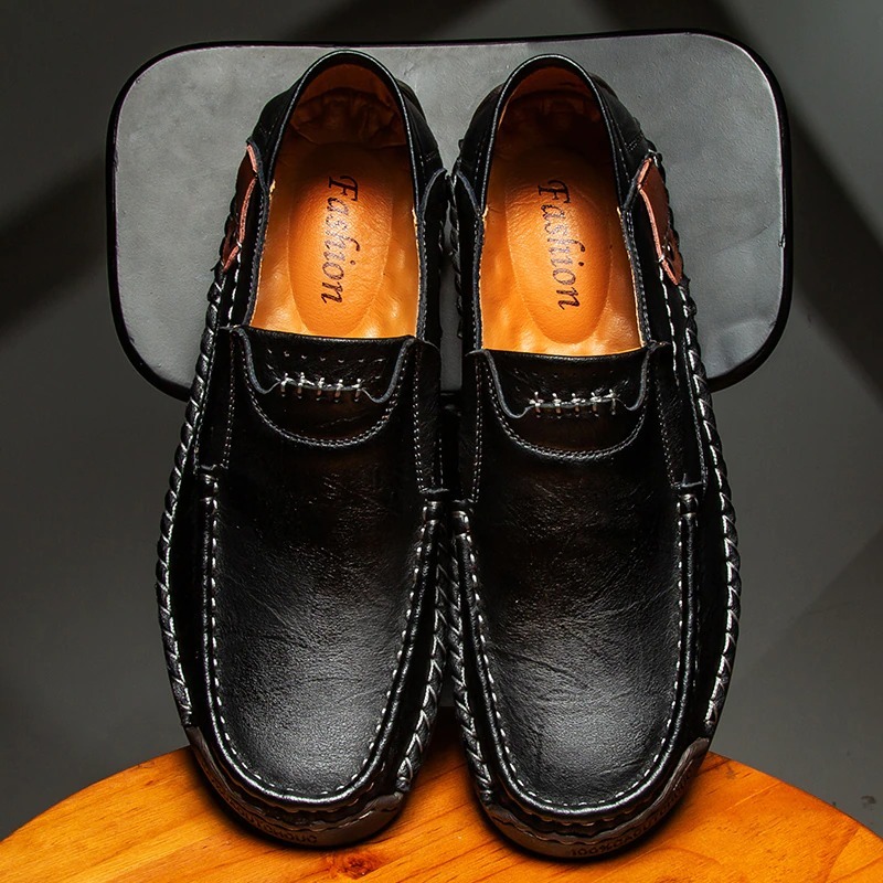 🔥Hot Sale🎁--40% OFF 🎉Brand Mens Genuine Leather Soft Inslole Non Slip Casual Business Handmade Fashion Shoes