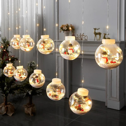 🌲 CHRISTMAS SPHERE CURTAIN ❄ FREE SHIPPING - ✅ TRENDING PRODUCT