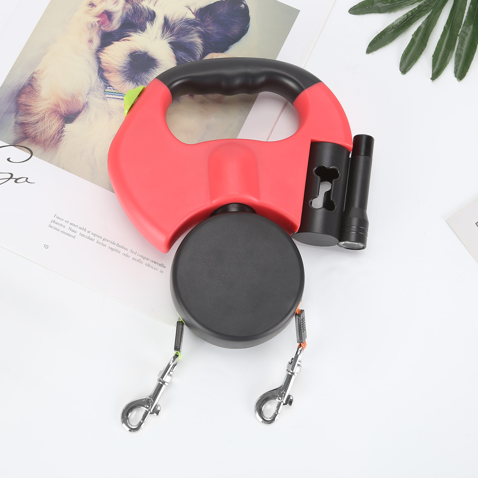 Dual Lighted Retractable Leash
