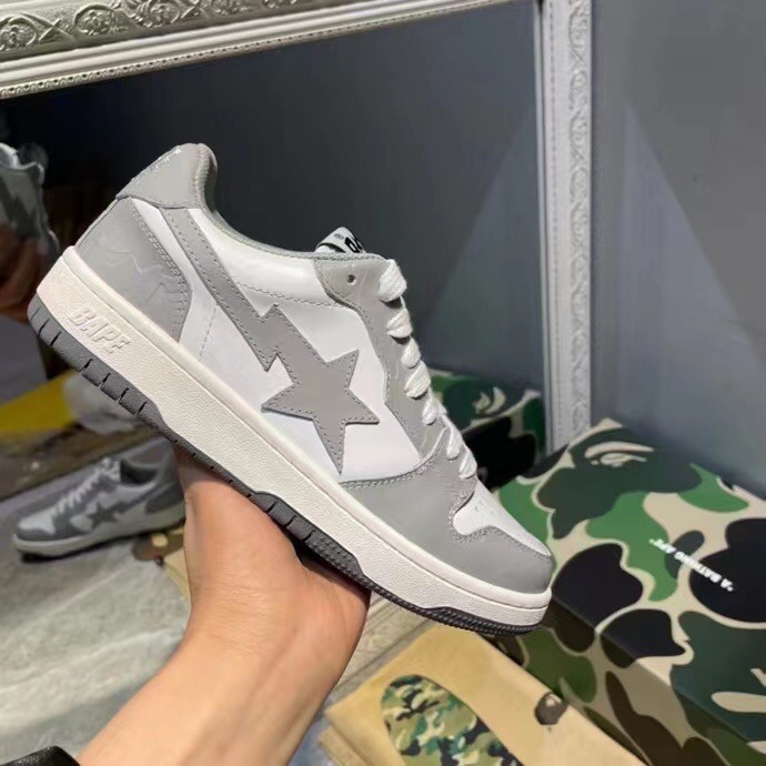 A BATHING APE embroidery Couples Casual Sneakers