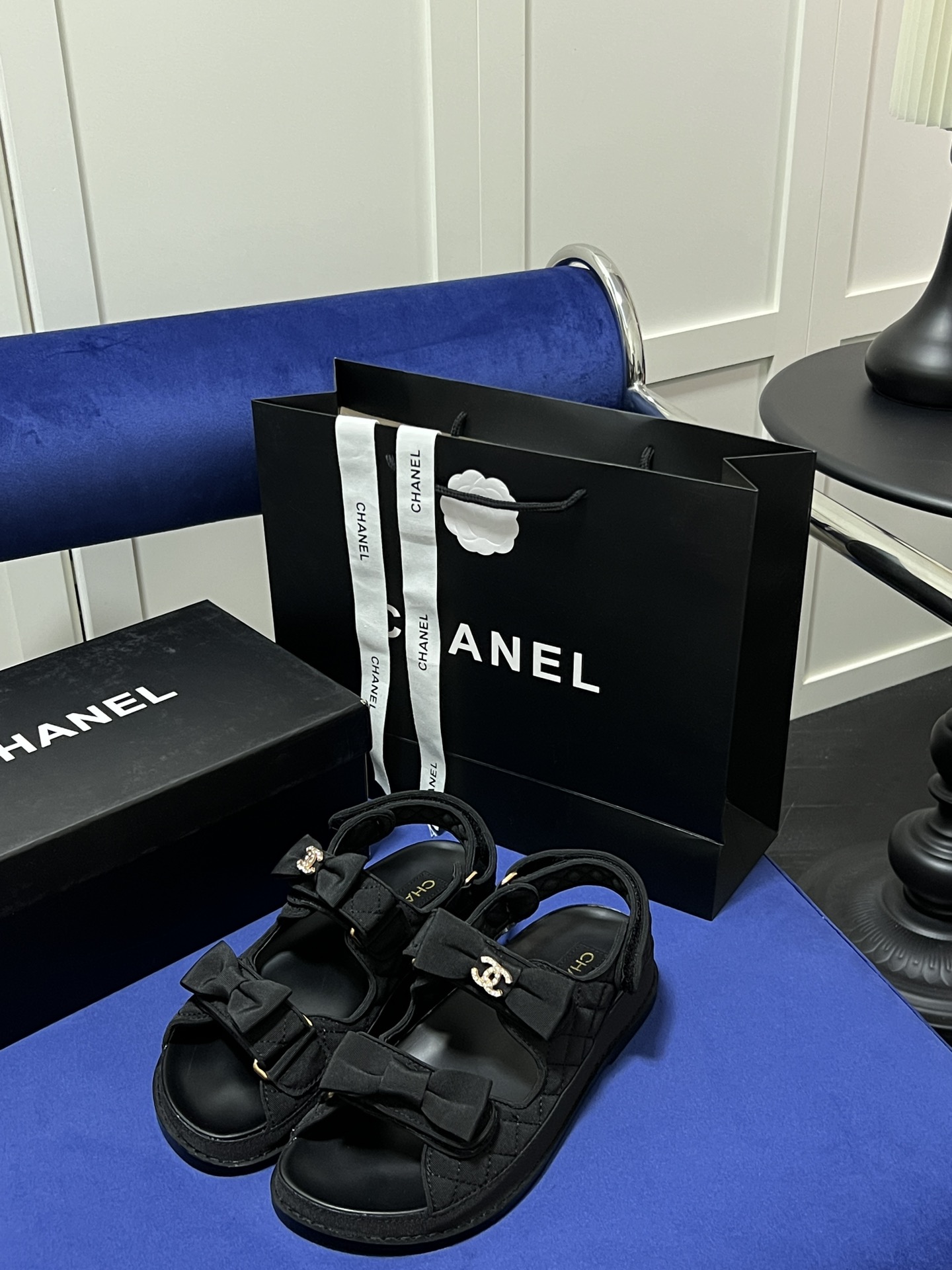 Chanel bow classic sandals