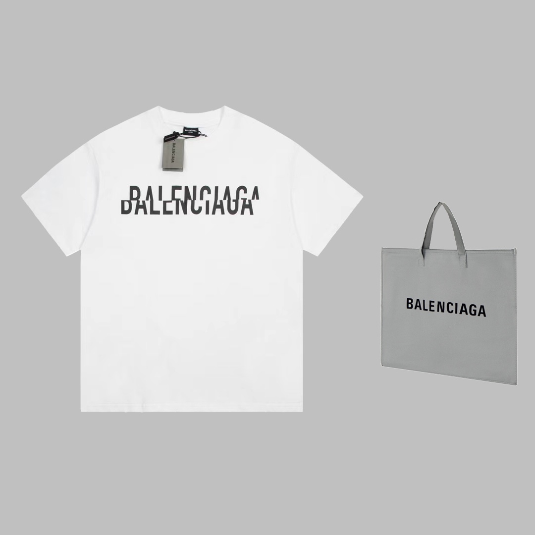 Balenciaga 2023 New Brand Design Dislocation Cotton Breathable Unisex Fashion T-shirt