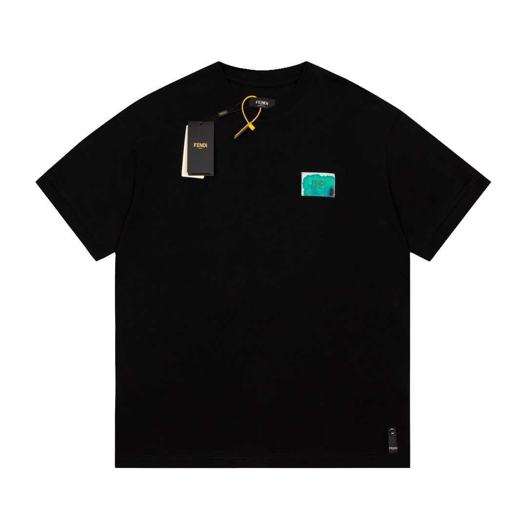 Fendi embroidered logo short sleeved T-shirt