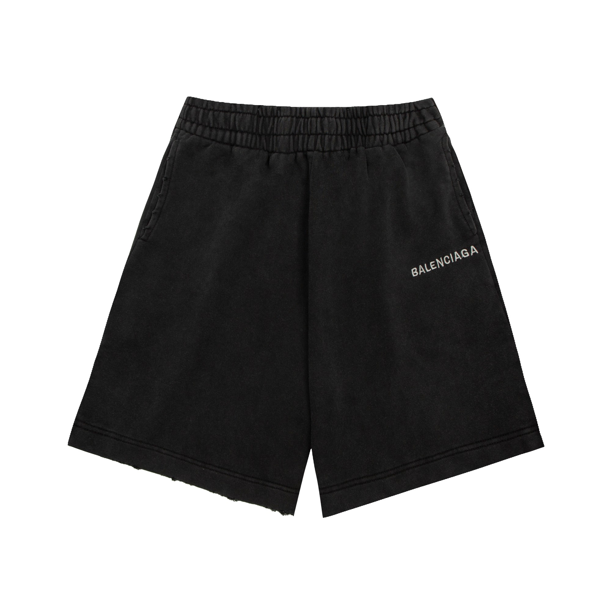 Balenciaga logo embroidered shorts