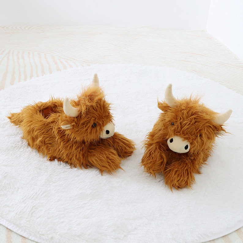 Highland cow slippers Highland Cattle Slippers Moo Slippers image 6